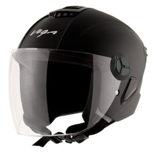 Vega Dull Black DX - Open-Face Helmet-1 KS-8