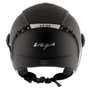 Vega Dull Black DX - Open-Face Helmet-2 KS-8