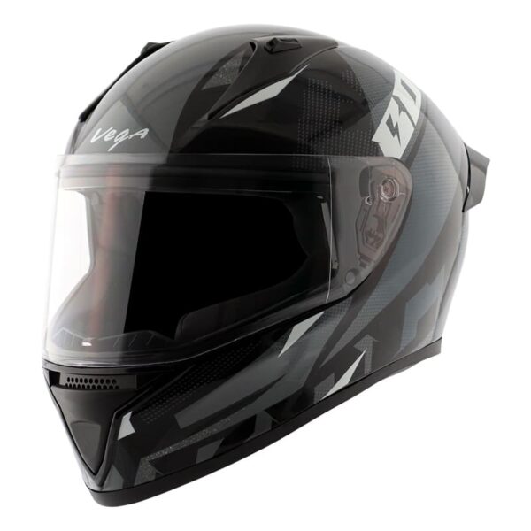 Vega Bolt Graphic Macho Black Grey 800*800 - Full-face Helmet 2 KS 95