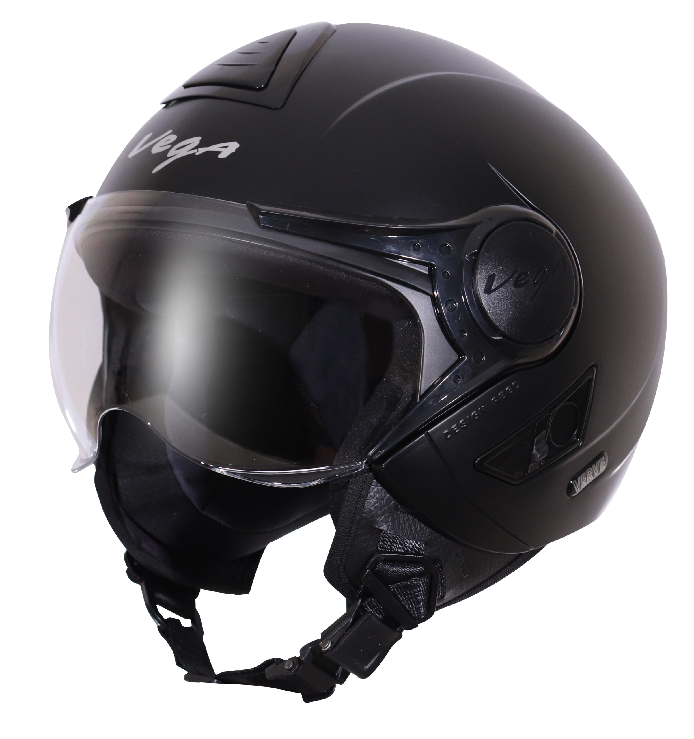 Dull Black 2 Vega Helmet – Verve (Dull Black) - Image 1