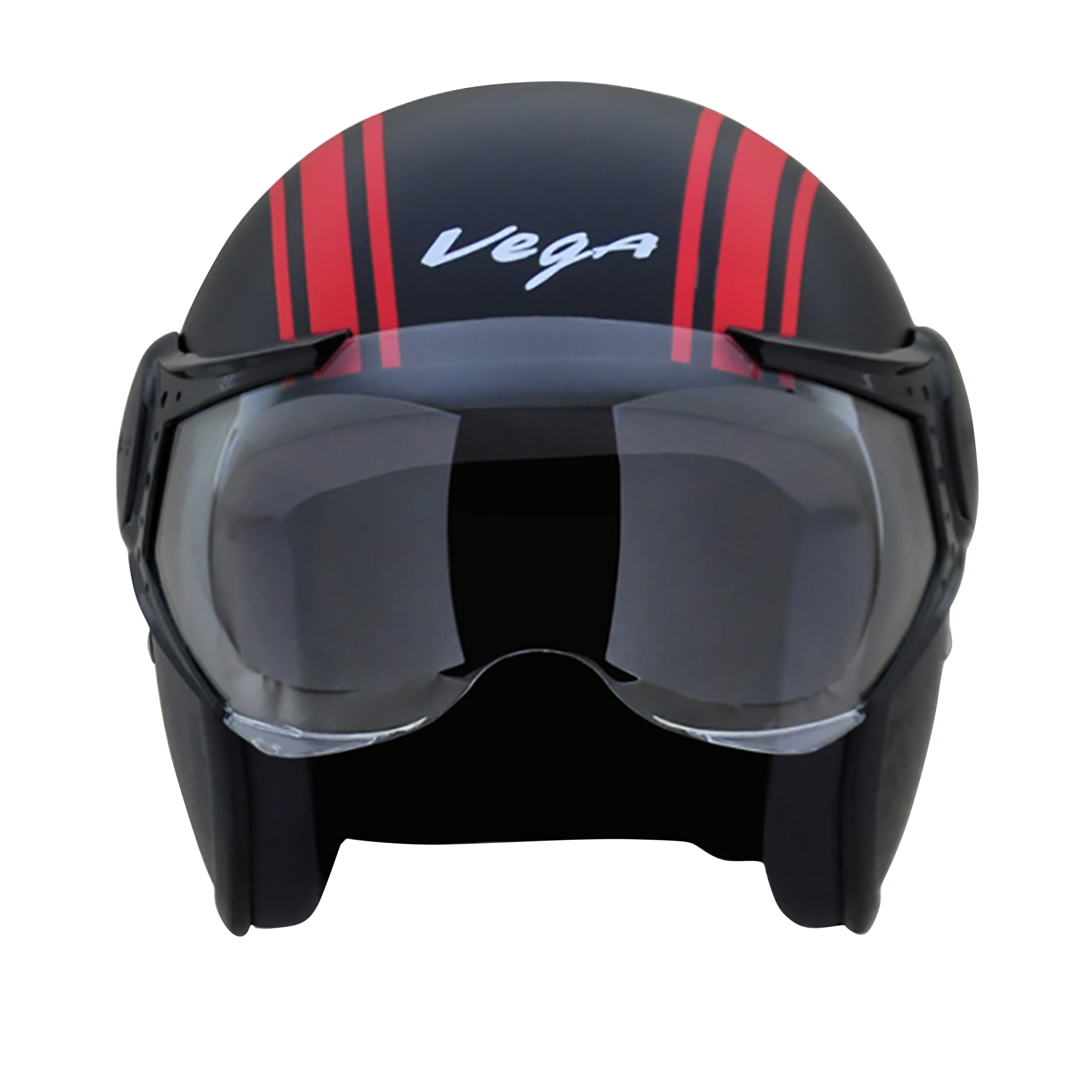 Jet Old School Dull Black Red 1 Vega Jet Graphic Helmet – Old School Edition - Image 1